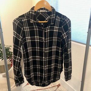 Plaid Button-Up Shirt